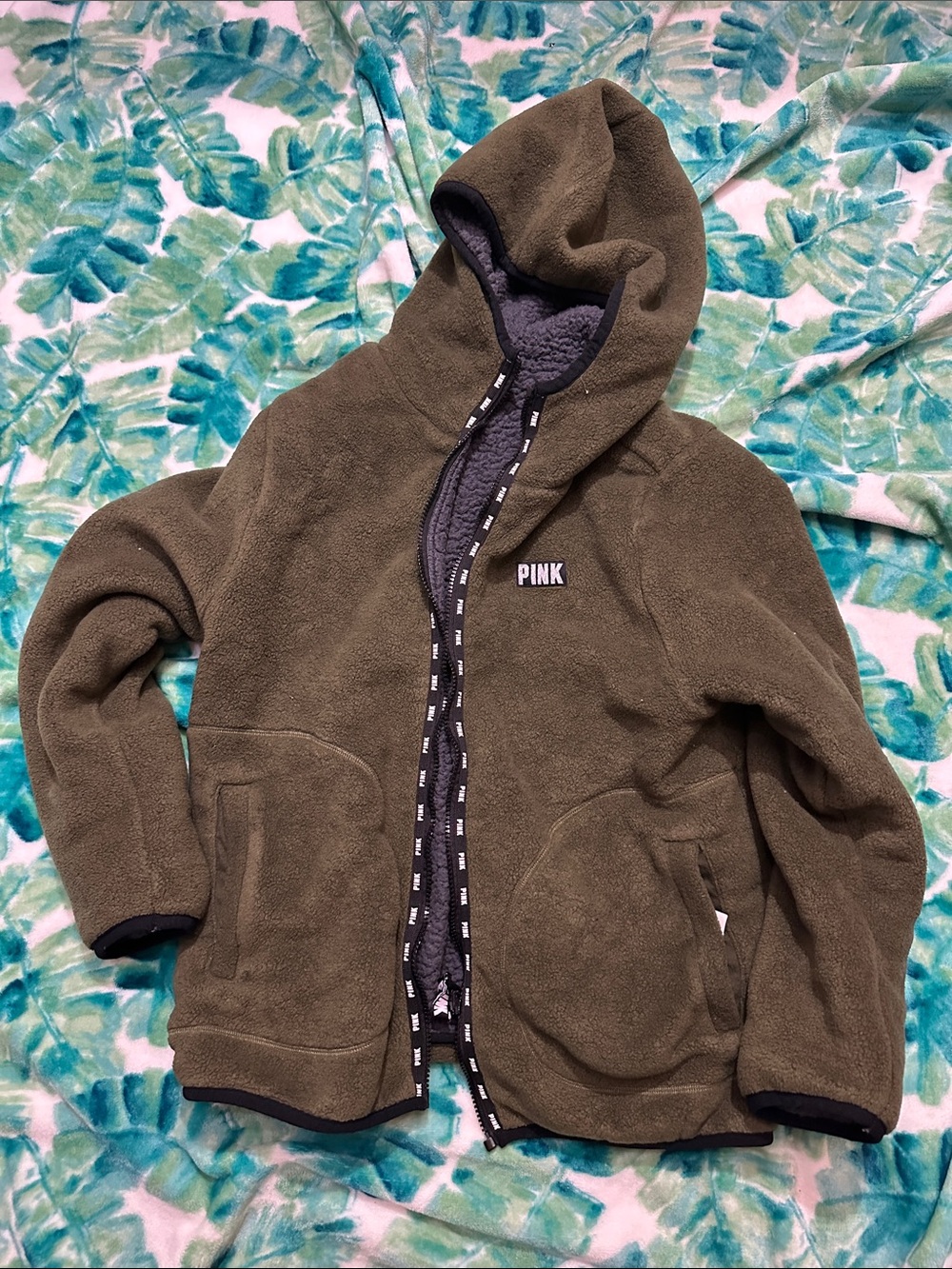 Victoria’s Secret Pink Thick Hoodie(Fleece/Sherpa), S